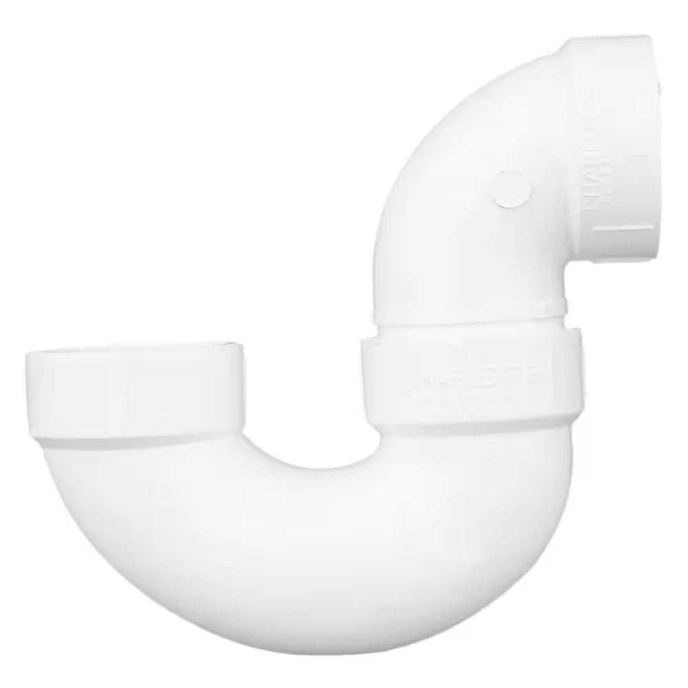 2 In. DWV PVC P-Trap with Solvent Weld Joint