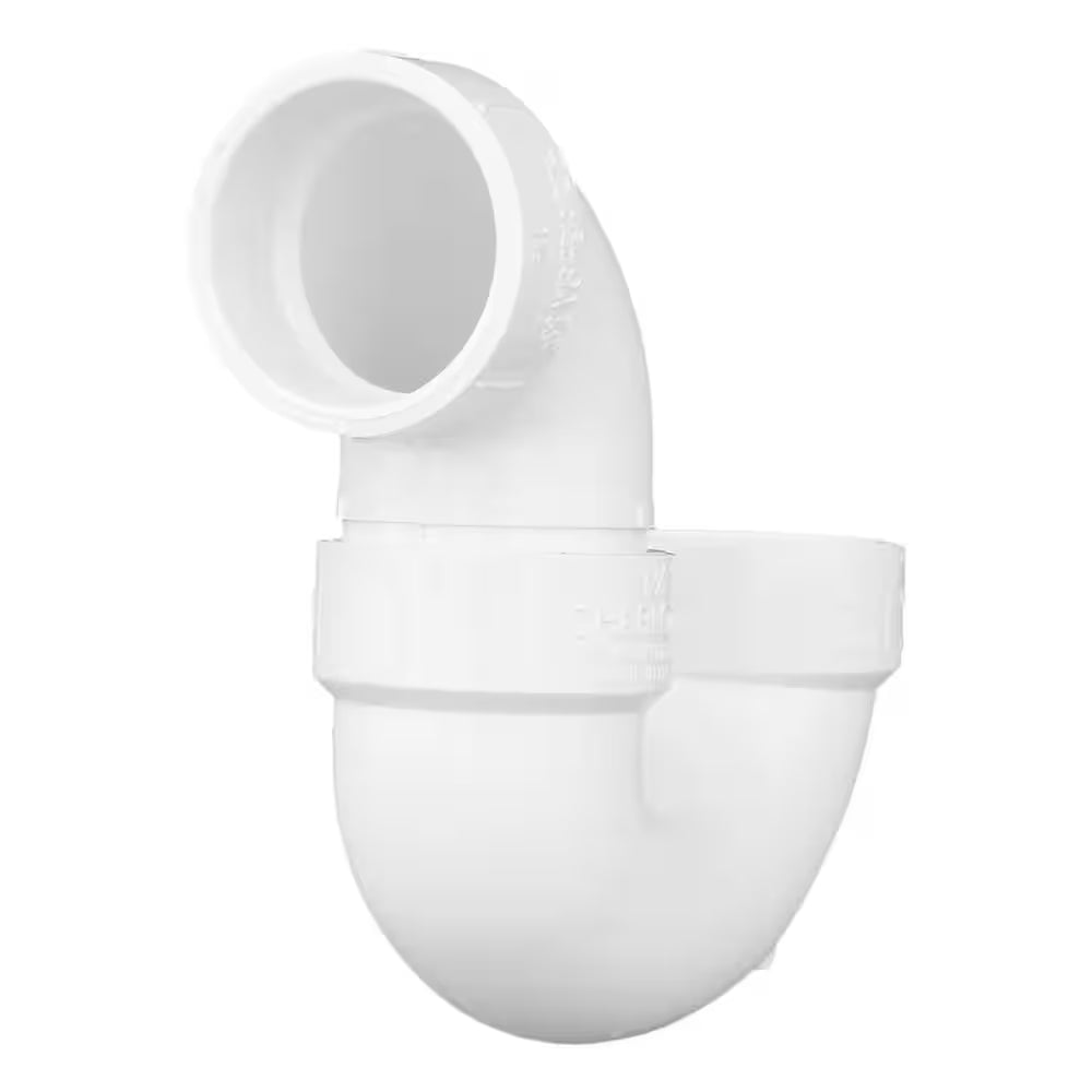 2 In. DWV PVC P-Trap with Solvent Weld Joint
