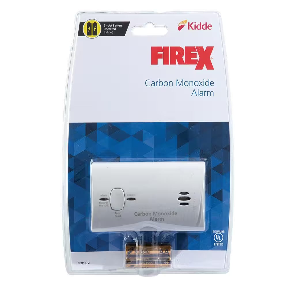 Firex Carbon Monoxide Detector, Battery Operated, CO Detector "