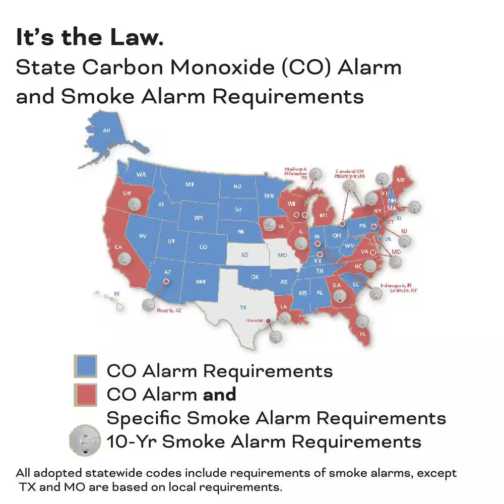 Firex Carbon Monoxide Detector, Battery Operated, CO Detector "